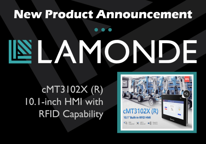 New Product Annoucement - Weintek cMT3102X(R) 10.1" HMI with RFID Capability
