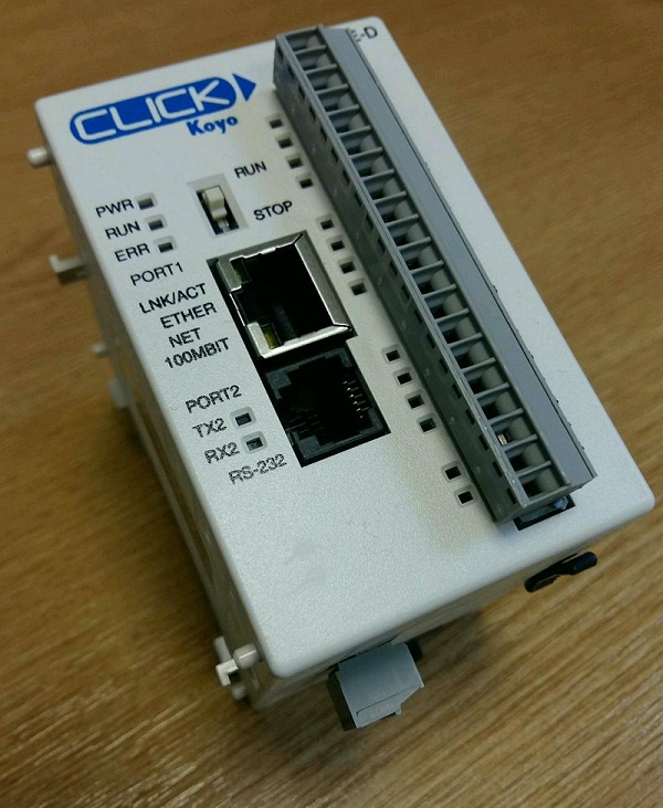 New Ethernet CLICK® CPU. Model shown is a C0-10DRE-D