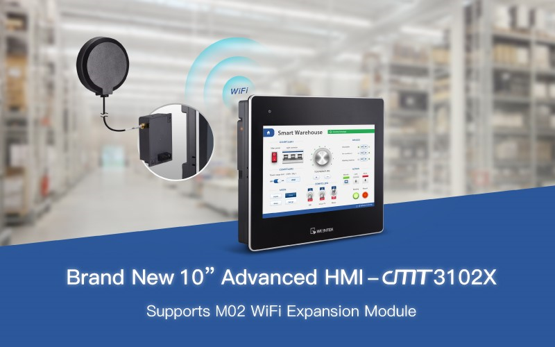 New product announcement from Weintek - cMT3102X HMI supporting WiFI Expansion Module