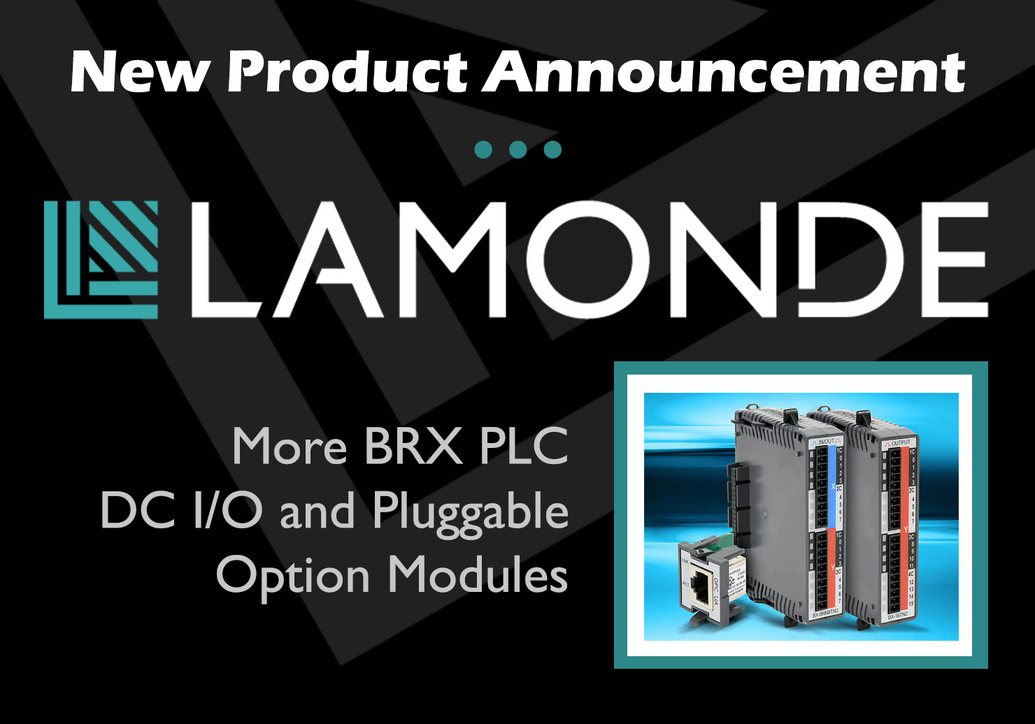 New Product Announcement - More BRX PLC DC I/O and Pluggable Option Modules